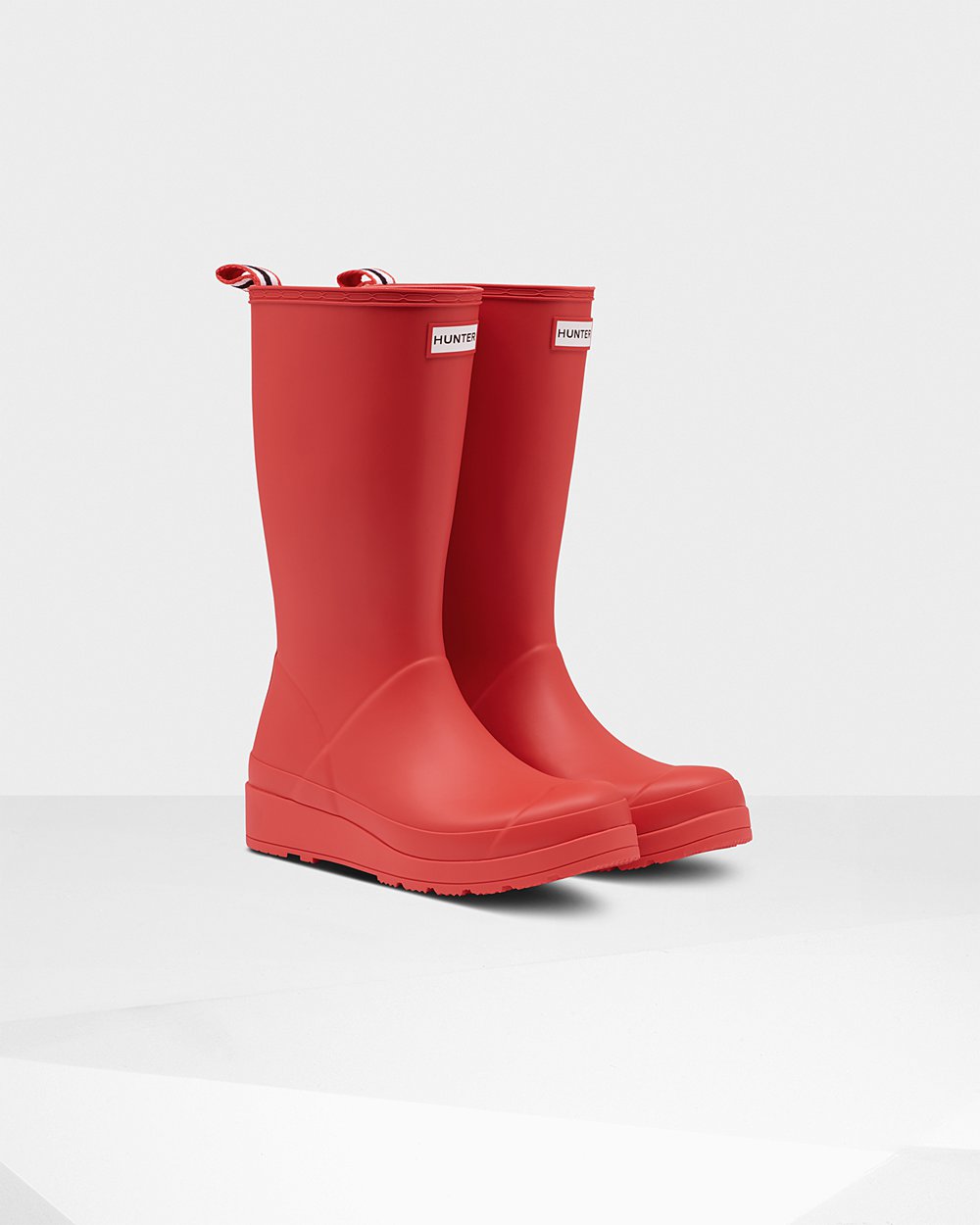 Womens Play Boots - Hunter Original Tall Rain (39HEWRNBG) - Red